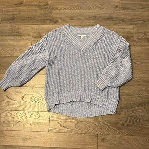 American Eagle Blue Knit Oversized Sweater (Small)